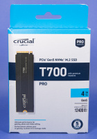 Твердотельный накопитель Crucial T700 4TB SSD, NVMe PCIe v5, M.2 2280, CT4000T700SSD5